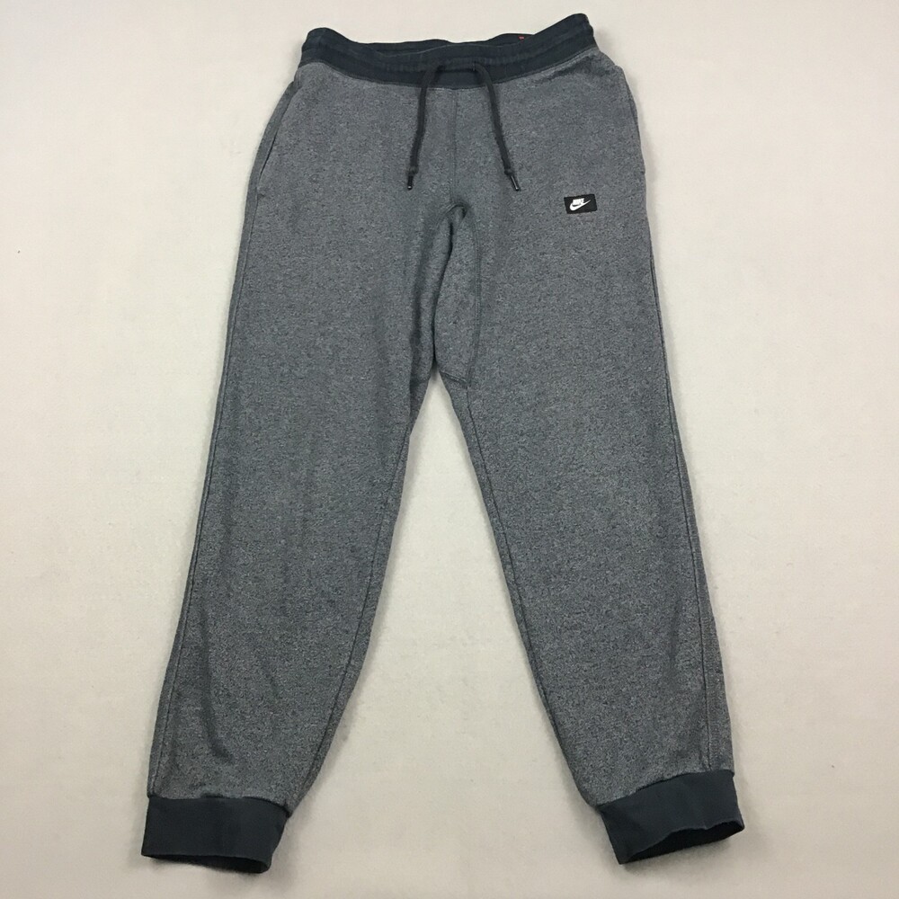 Nike Sweatpants Men Small Gray Joggers Shoebox Cuff Fleece Pants Gym S